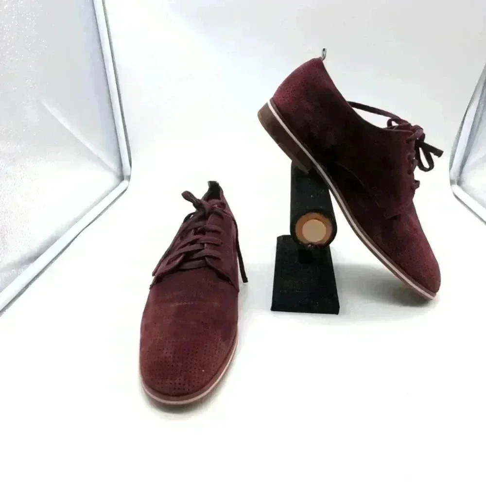 Ellen DeGeneres Maroon Merlot ED Oxford lace up shoes sz 7.5